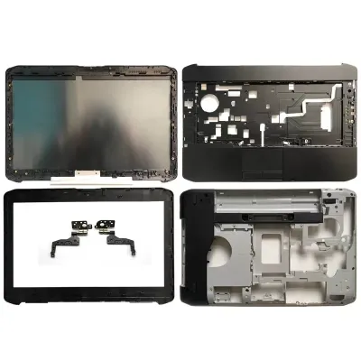 Dell Latitude E5420 LCD Top Cover Bezel Hinges with Touchpad Palmrest and Bottom Base