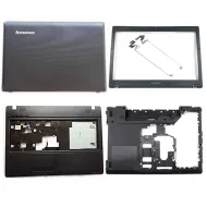 Lenovo G560 LCD Top Cover Bezel Hinges with Touchpad Palmrest and Bottom Base Full Body Assembly