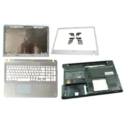 Sony SVE14AJ16L LCD Top cover Bezel Hinges with Touchpad Palmrest and Bottom Base