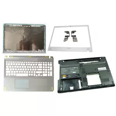Sony SVE14AJ16L LCD Top cover Bezel Hinges with Touchpad Palmrest and Bottom Base