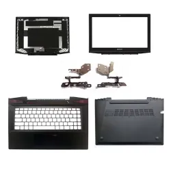 Lenovo Ideapad Y40-70 LCD Top Cover Bezel Hinges with Touchpad Plamrest and Bottom Base Full set Body