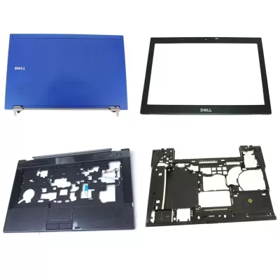 Dell Latitude e6410 LCD Top Cover Bezel Hinges with Touchpad Palmrest and Bottom Base
