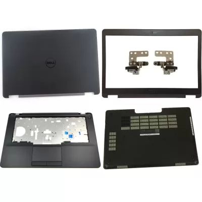 Dell Latitude E5470 LCD Top Cover Bezel Hinges with Touchpad Palmrest and Bottom Base Full Body Assembly