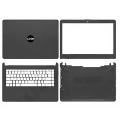 HP 14-BS 14-BW 14-BU 246 G6 240 G6 LCD Top Cover Bezel with Touchpad Palmrest and Bottom Base Body