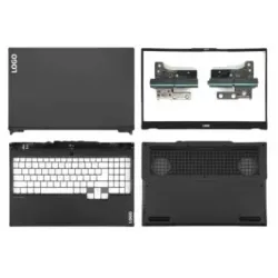 Lenovo Legion 5-15IMH05 5-15ARH05H 5-15ARH05 5-15IMH05H LCD Top Cover Bezel Hinges with Touchpad Palmrest and Bottom Base Full Body Assembly