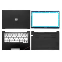 Dell Latitude E7380 E7390 LCD Top Cover Bezel with Touchpad Palmrest and Bottom Base Body Assembly