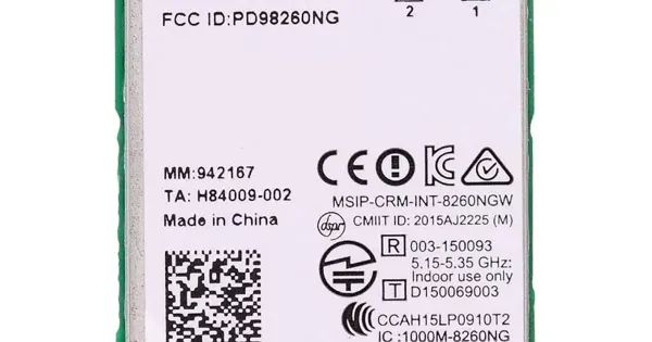 Intel Network 8260.NGWMG Bluetooth and Wifi Card | Dual band laptop ...