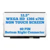 12.5-inch WXGA HD LED Laptop Screen Display (40-Pin, Non-Touch) - Compatible with Dell, Lenovo, HP, Acer