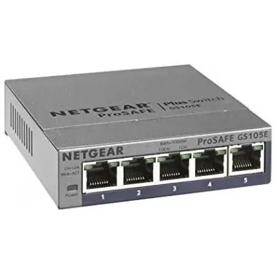 Netgear Prosafe GS105E 5 Port Gigabit Ethernet Plus Switch