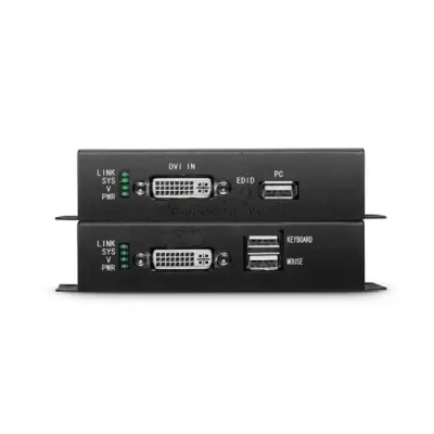 FS 4K DVI KVM USB2.0 Extender Set with Audio and EDID via Single LC Fiber