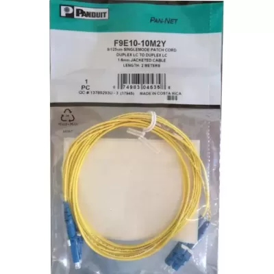 Panduit F9E10-10M2Y LC-LC 9/125 Duplex 1.6mm Patch Cord 2m Yellow FC Cable