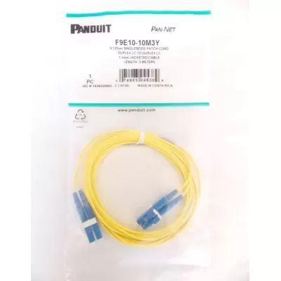 Panduit F9E10-10M3Y Fiber Optic Patch 3M Yellow FC Cable