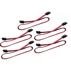 CableCreation 18-inch SATA III 6.0 Gbps 7pin Female to Female Data Cable Pack of 5