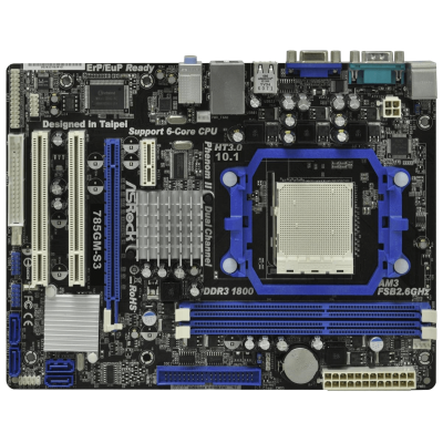 Asrock 785GM-GS3 Socket AM3 mATX Motherboard (with Gigabit LAN)