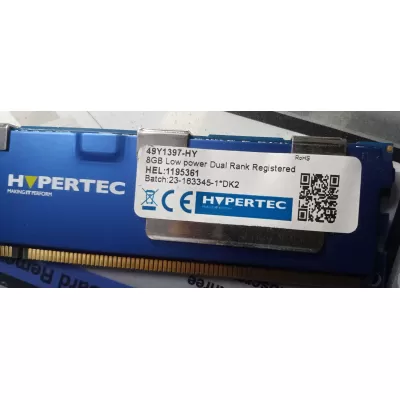 Hypertec -IBM/Lenovo equivalent 8GB Low power Dual Rank Registered DIMM (PC3-10600R) RAM