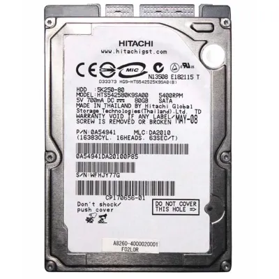 80 GB 2.5 Inch 7200 RPM SATA Laptop Hard Disk