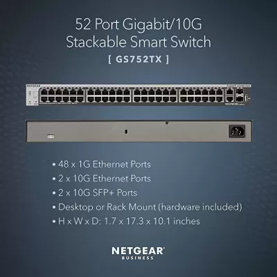 NETGEAR GXS752TXS 10G 52 PORT SMART SWITCH