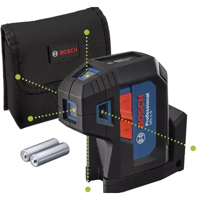 Bosch GPL 5G Professional 5 Point Laser Level Green Laser Working Range Up To 30M