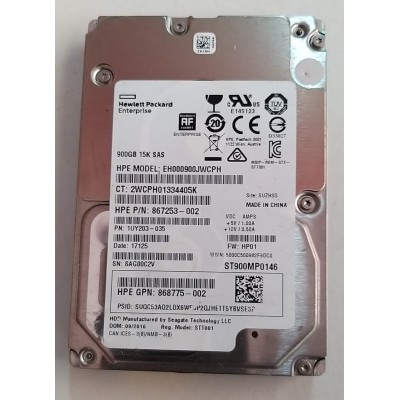 HPE 900GB 12G SFF 15K SAS 2.5'' HDD 868775-002 867253-002