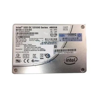 Intel 480GB CD S3500 SATA 6Gbps 2.5inch Internal Solid State Drive SSD 727824-001