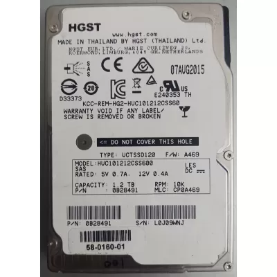 HGST 1.2Tb 10K RPM SAS 2.5 Inch 6Gbps Hard Disk 0B28491