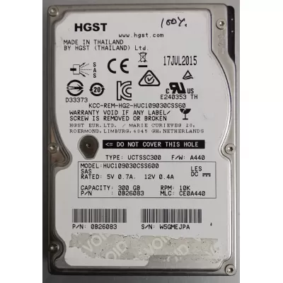 HGST 300Gb 10K RPM SAS 2.5 Inch 6Gbps Hard Disk 0B26083