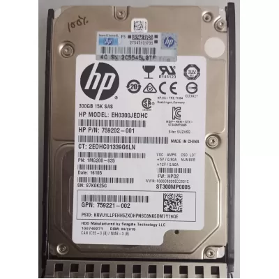 HP 300GB 15K 12G SAS 2.5 Hard Disk 759202-001 1MG200-035 759221-002