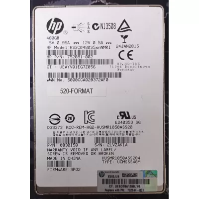 HP 480Gb 2.5 inch 6Gbps SAS SSD 752844-001