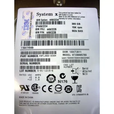 IBM 300GB 15K RPM SAS 3.5 Inch Hard Disk 44W2238