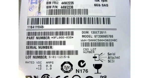 IBM 300GB 15K SAS 3.5 Hard Disk