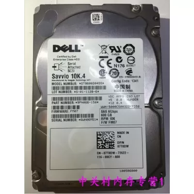 Dell 600GB SAS 10K 6Gbsp 2.5 Inch Hard Disk 9PN066-150 ST9600204SS 7T0DW 07T0DW