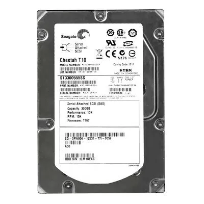 Dell 300GB 10K 3G 3.5inch SP SAS Hard Drive FW956 0FW956 ST3300555SS