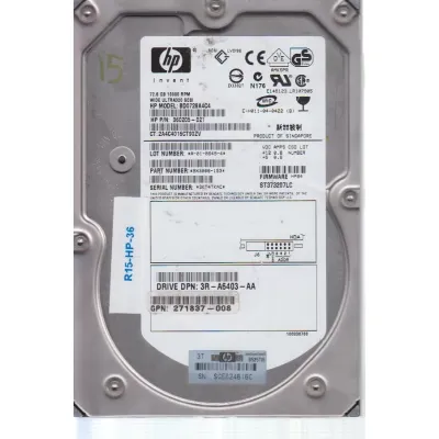 HP Ultra 320 72.8GB 10K 3.5 Inch SCSI Hard Disk BD07288277 360205-012 9X3006-153