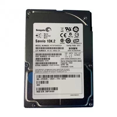 Seagate 73GB 10K 2.5 Inch 3Gbps SAS Hard Disk 0TX535 TX535 ST973402SS 9F4066-041