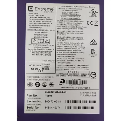 Extreme Networks Summit X440-24P Layer 3 Switch