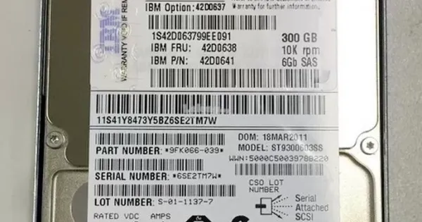 IBM 42d0648 - 300?GB 10?K 2.5インチSAS 6?Gb / s HSハードドライブ IBM 300 GB SAS Hard Disk 2.5 Part Number-42D0641, Model Name