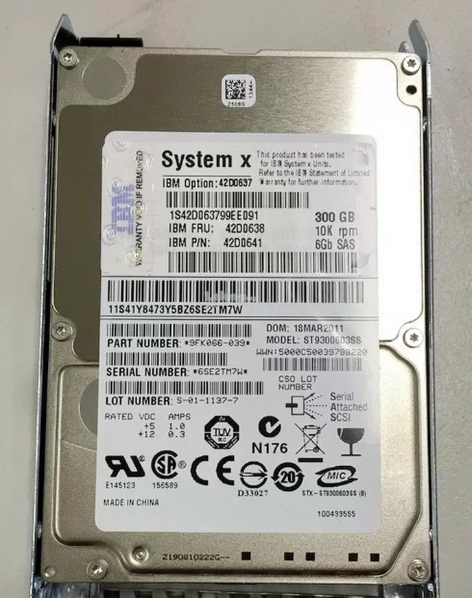 42D0638 IBM 300-GB 6G 10K 2.5 Slim-HS SAS HDD