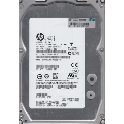 HP 450GB 15K RPM 6G 3.5 Inch SAS HDD 583717-001 0B24474 533871-002