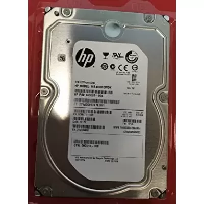 HP 4TB 7.2K 6G DP 3.5" SAS HDD MB4000FCWDK 695507-004 507618-007