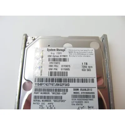 IBM 1tb 7.2k 6g 2.5" sas hdd 81Y9872 81Y9885 81Y9875