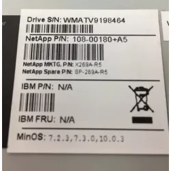 NetApp 1tb 7.2k rpm 3g 3.5 inch sata hard disk with fc expansion X269A-R5 SP-269A-R5 108-00180+A5