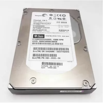 SUN 300GB 15K RPM 6G 3.5 Inch SAS Hard Disk 390-0461-04 540-7219-01