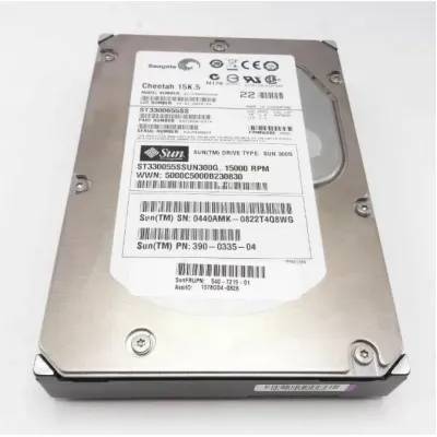 SUN 300GB 15K RPM 6G 3.5 Inch SAS Hard Disk 390-0461-04 540-7219-01