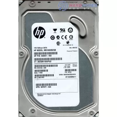 HP 1tb 7.2k rpm 3g 3.5 sata hard disk 649401-002 9YZ164-035 397377-024 454273-001
