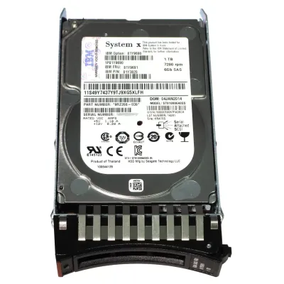 IBM 1TB 7.2K 6Gbps SAS 2.5inch SFF hard disk 81Y9691 81Y3820 81Y9690