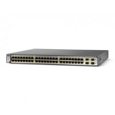 Cisco Catalyst 3750G 48x GE PoE 4x 1G SFP IP Base Managed Switch WS-C3750G-48PS-S