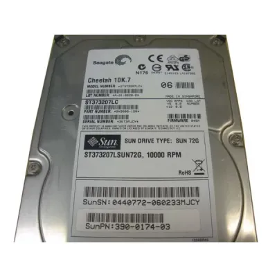 Sun 73.4GB 10K RPM 3.5 Inch Ultra 320 SCSI Hard Disk 390-0275