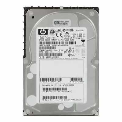 HP 146GB 10K RPM 3.5 Inch Ultra 320 SCSI Hard Disk A7075-69002