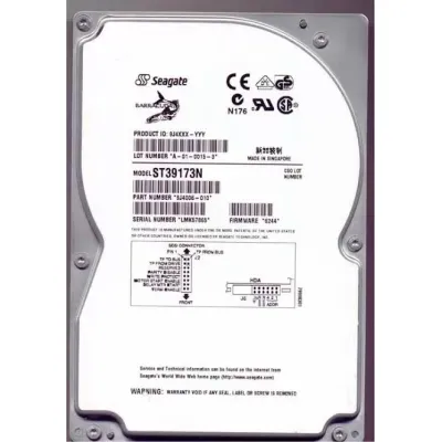 Seagate Barracuda 9.1GB 7.2K RPM 3.5 Inch 50 Pin SCSI Hard Disk ST39173N