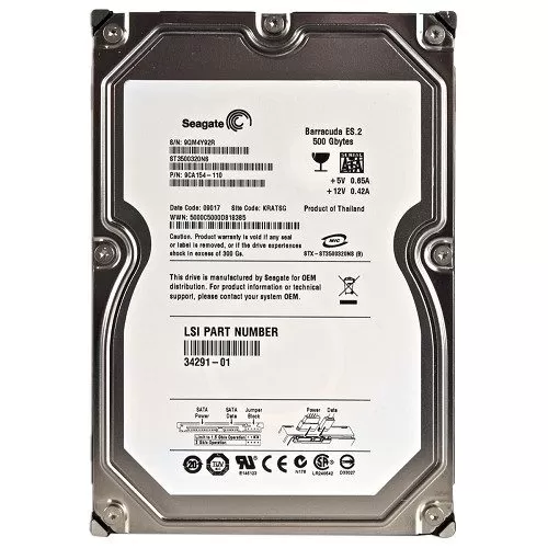 HDD Seagate 500Gb ST3500320NS 32Mb キャッシュ 7200Rpn SATA II 3,5 